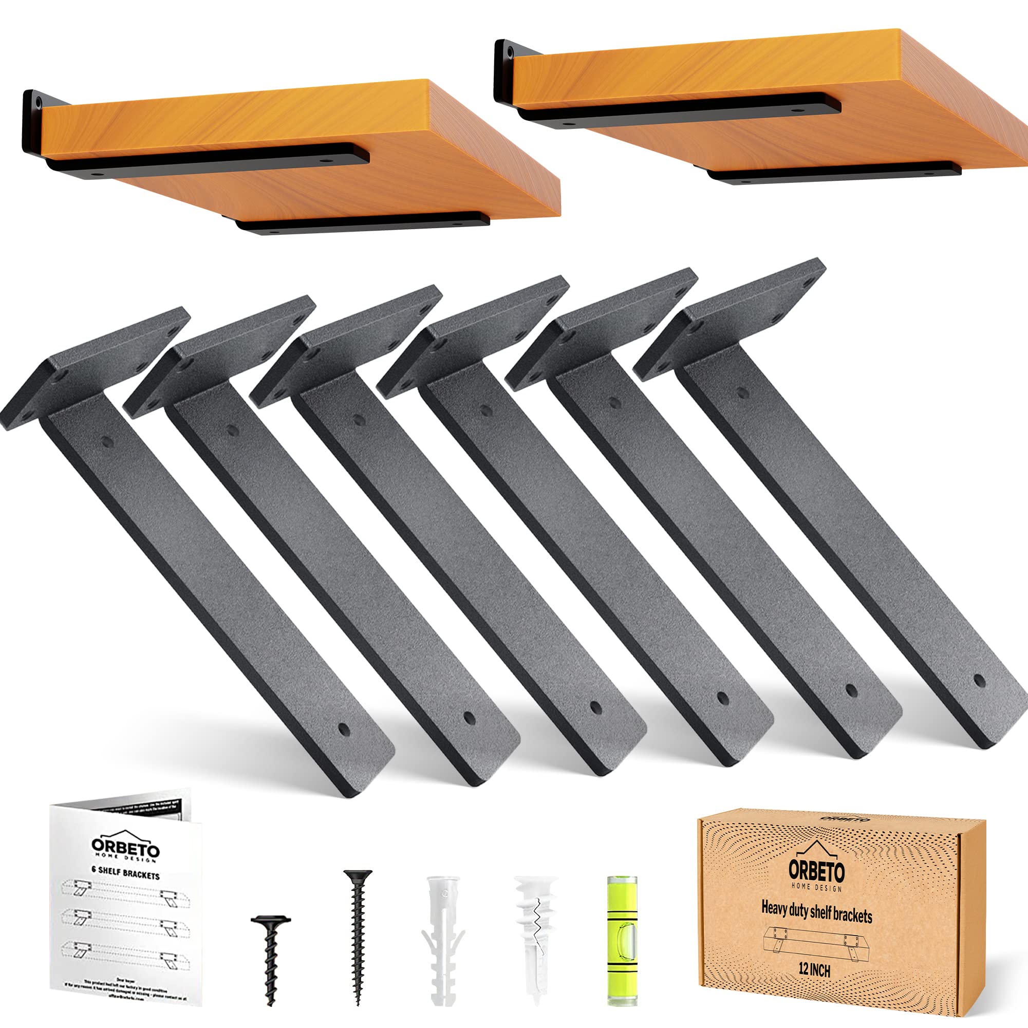 Orbeto 1/4 inch thick stamped steel bracket for lasting strength.