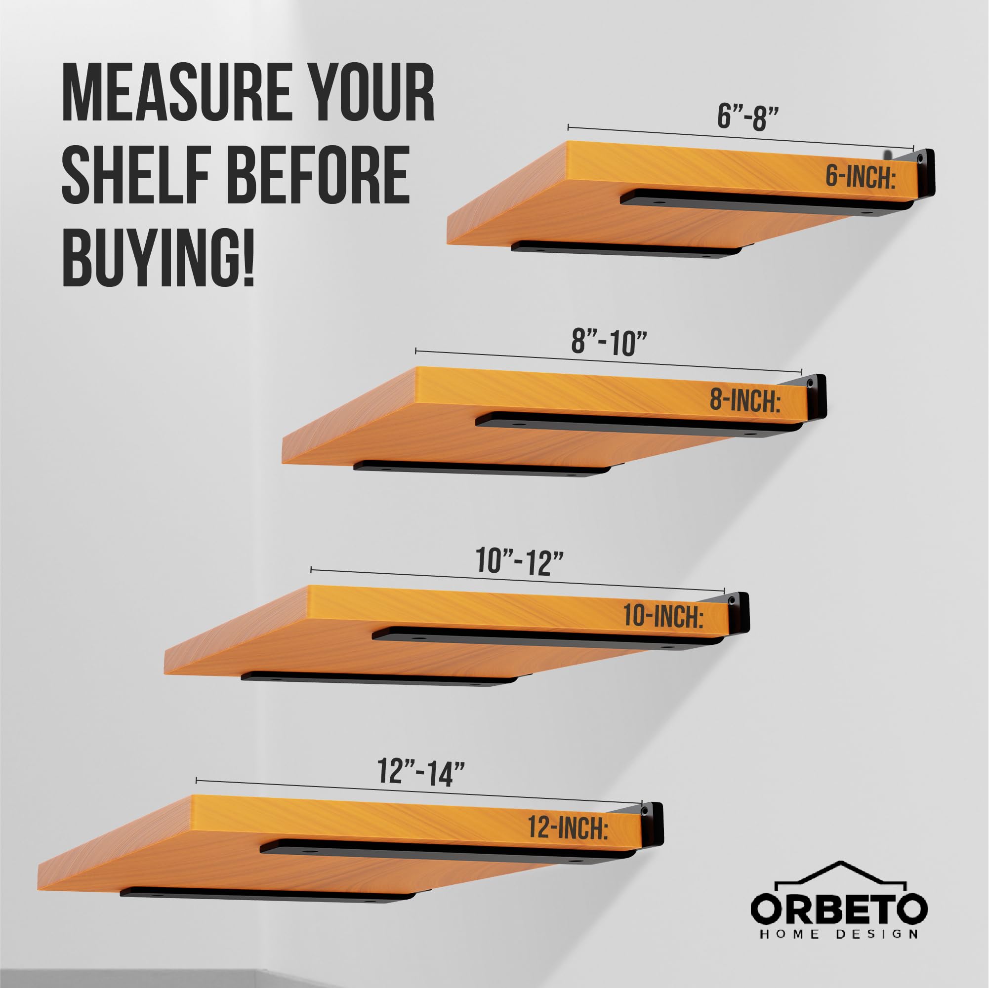 Orbeto versatile bracket set for home or office organization.