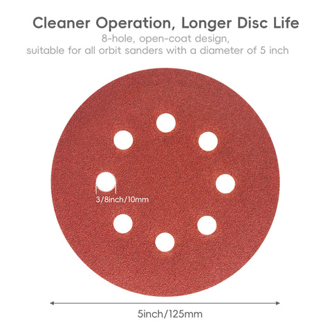 Orbitalsander 60 grit discs ideal for initial smoothing on wood or metal surfaces.