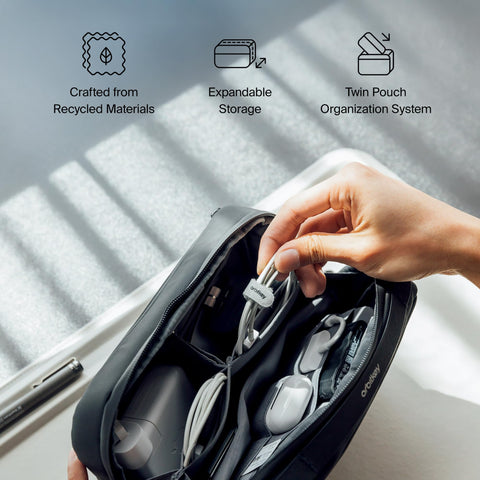 Orbitkey premium materials and durability offer a sturdy, long-lasting tech organizer.