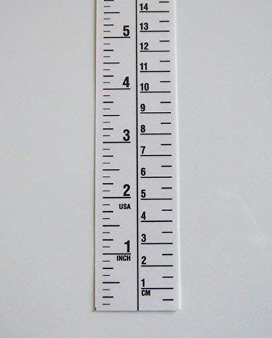 Oregon Rule Co. height rule adhesive backing with peel-away liner