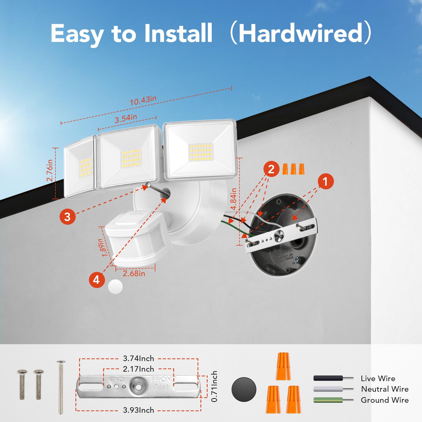 OREiN 42W flood light IP65 weatherproof exterior shell