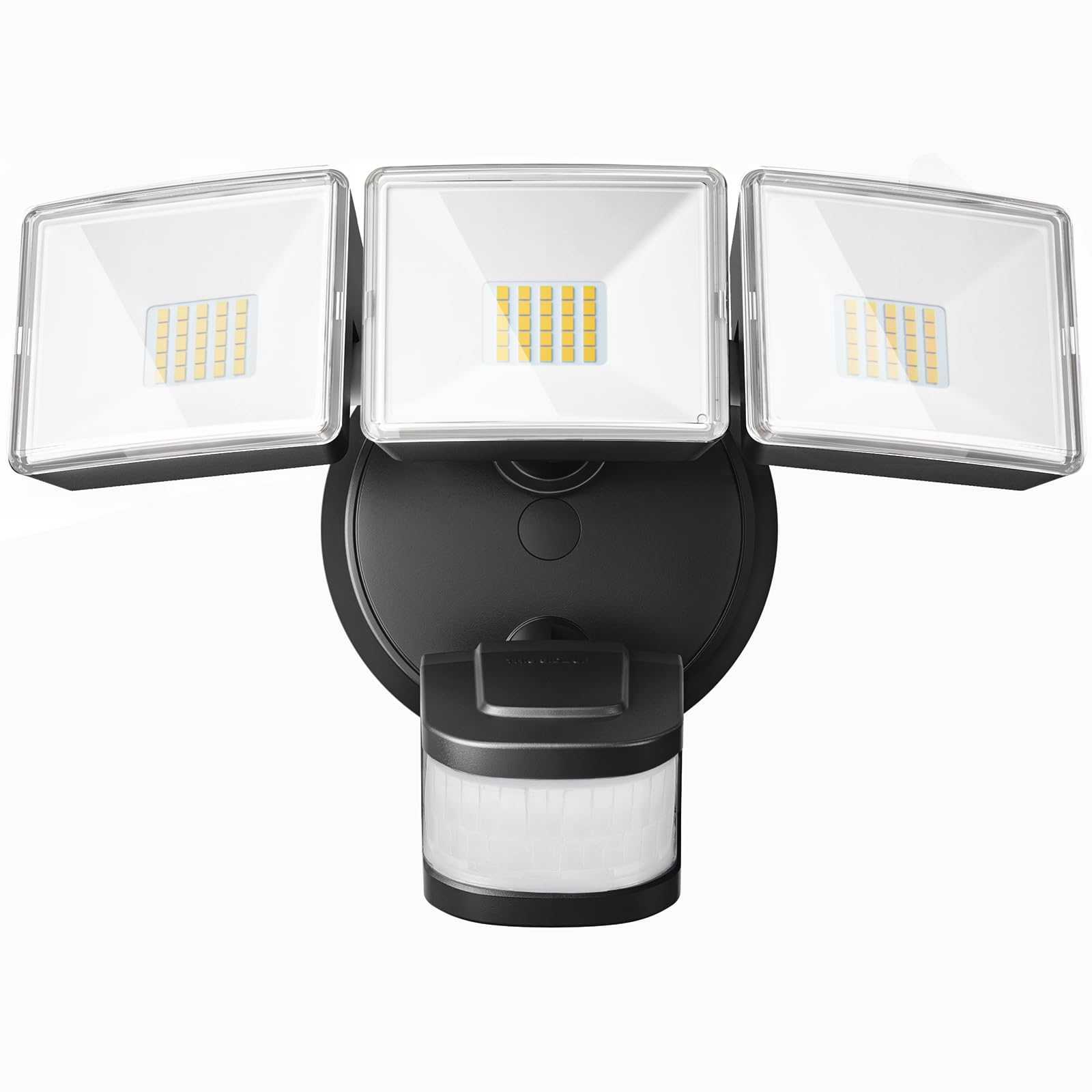 OREiN 4500LM flood light at front door for enhanced nighttime visibility.