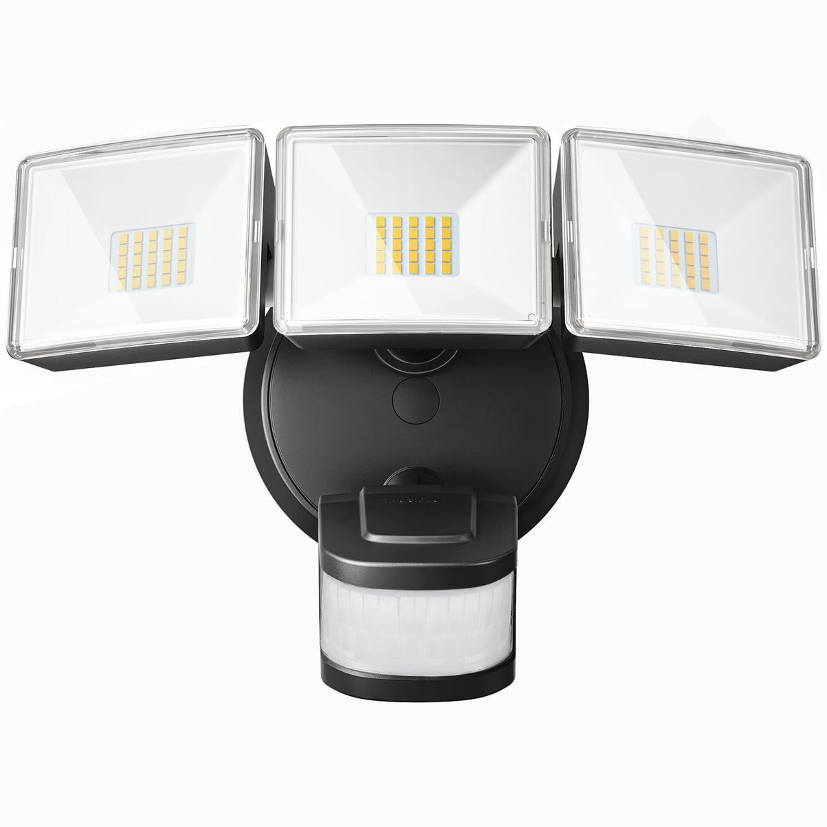 OREiN 4500LM flood light at front door for enhanced nighttime visibility.
