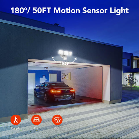 OREiN 4500LM flood light heads angled for flexible illumination