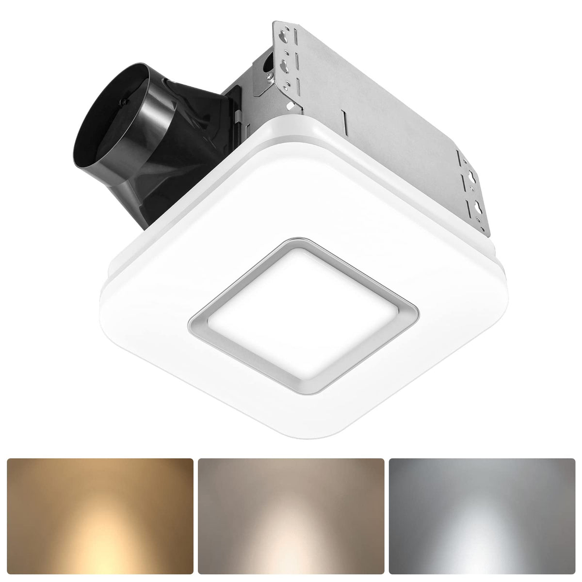 OREiN bathroom exhaust fan light front view showing compact 2-in-1 design