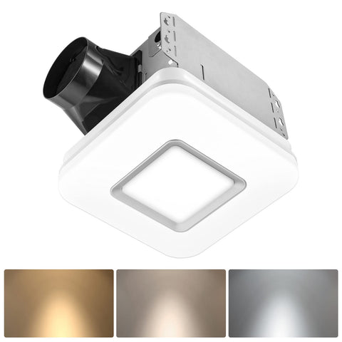OREiN bathroom exhaust fan light front view showing compact 2-in-1 design