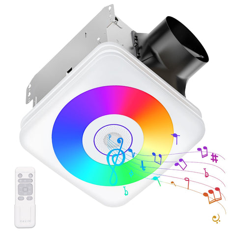OREiN bathroom fan with Bluetooth speaker for shower audio