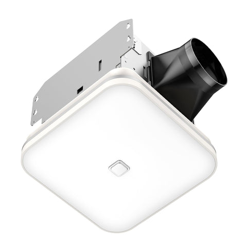 OREiN bathroom fan-light 100 cfm provides moisture control with bright LED illumination.