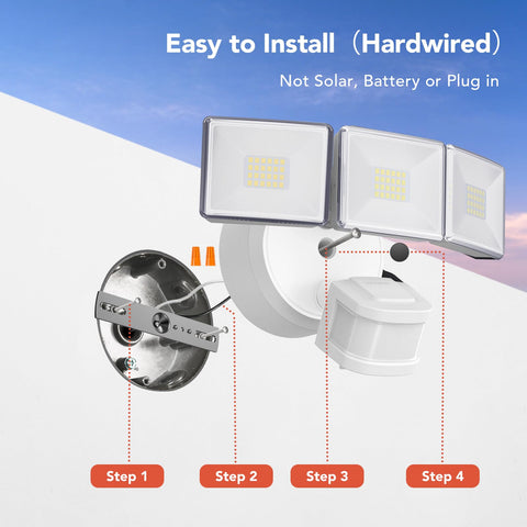 OREiN driveway and porch lighting auto-detects motion for safer entries.