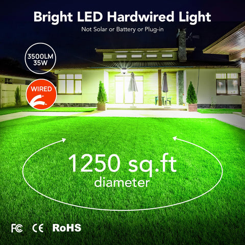 OREiN ideal for garage, yard, and driveway lighting after sunset.