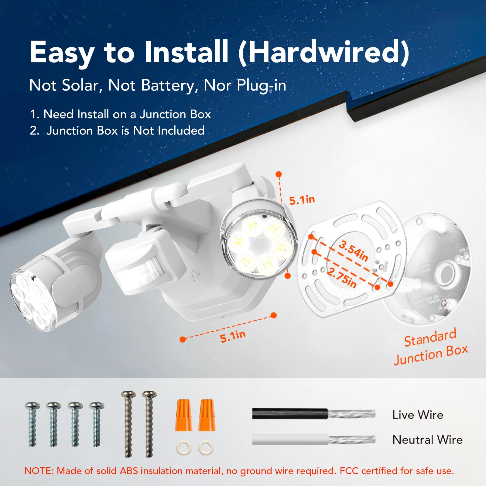 OREiN hardwired outdoor light for simple installation