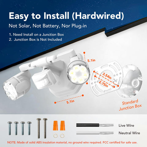 OREiN hardwired outdoor light for simple installation