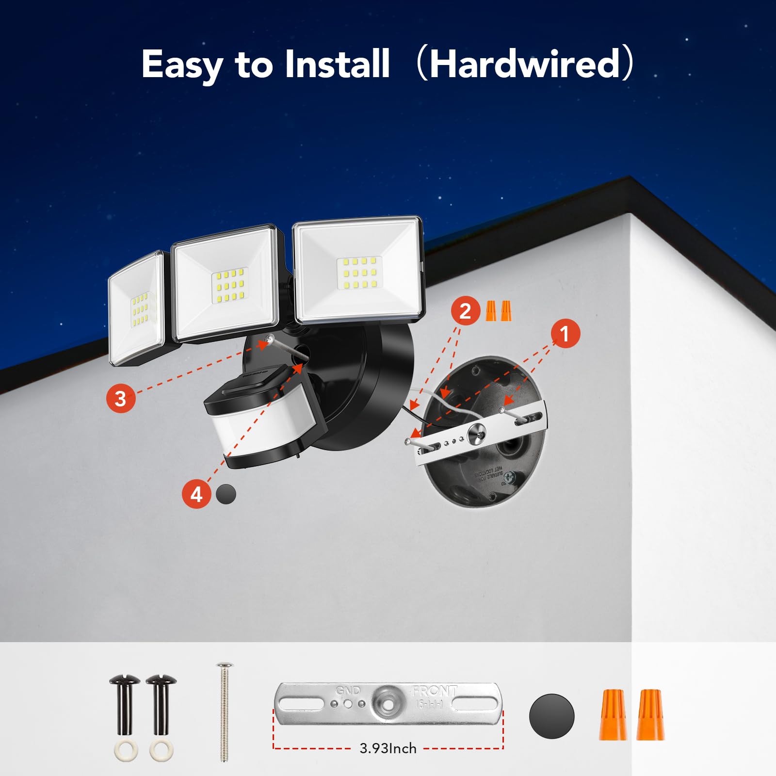OREiN hardwired outdoor installation for reliable, year-round lighting
