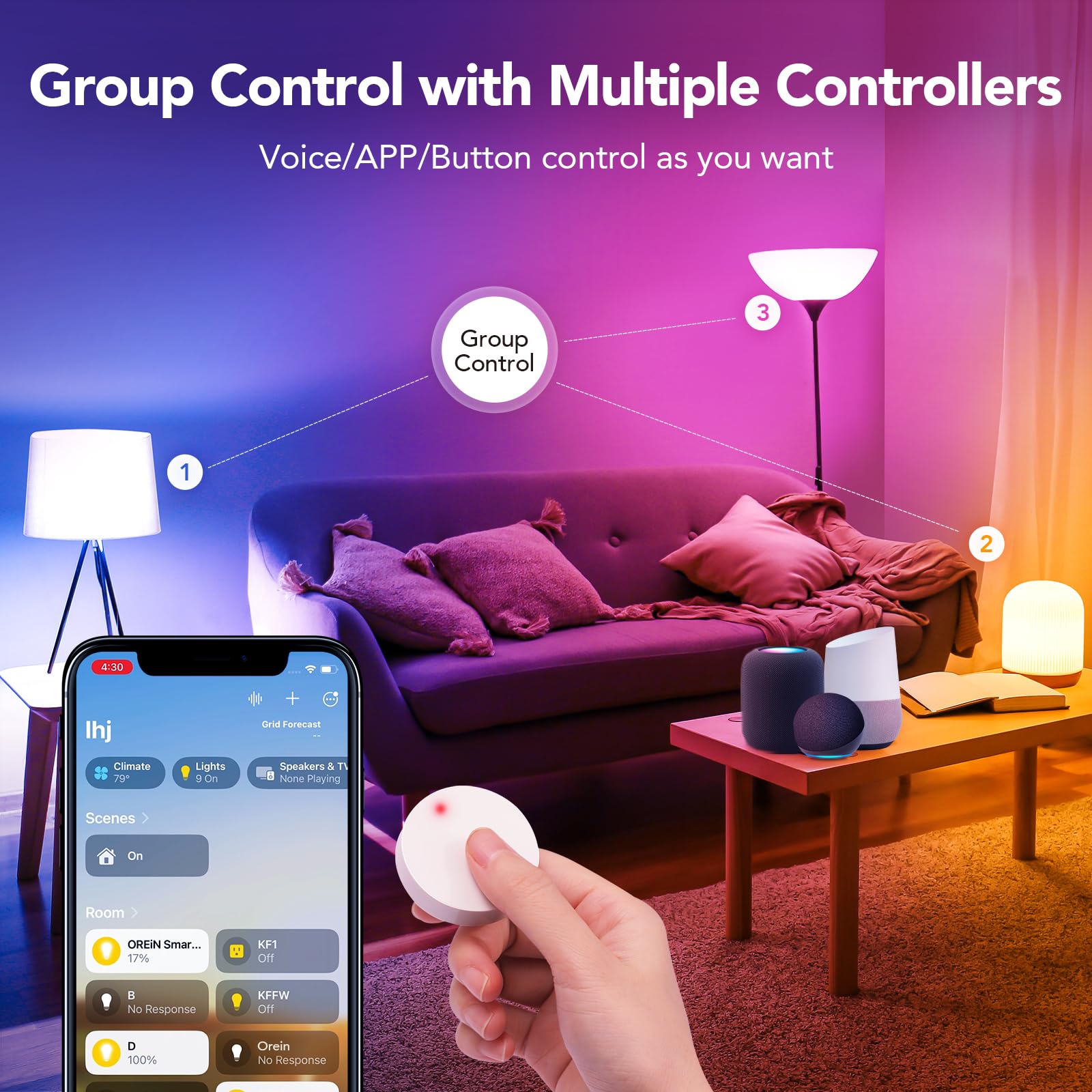 OREiN Matter bulb uses 2.4GHz WiFi for stable LAN connectivity.