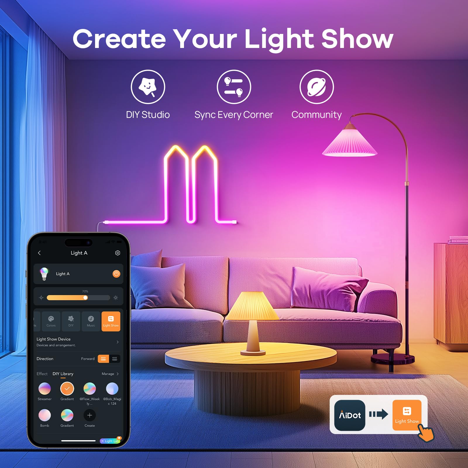 OREiN Matter bulb works on 2.4GHz WiFi for local control.