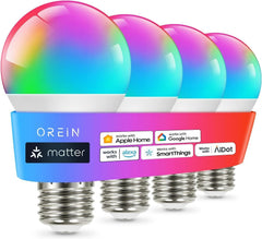 OREiN Matter smart light bulb with QR setup for easy pairing