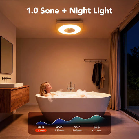 OREiN modern design bathroom fan blends with décor