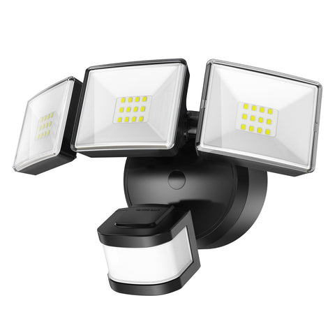 OREiN motion sensor flood light front view showing porch security features