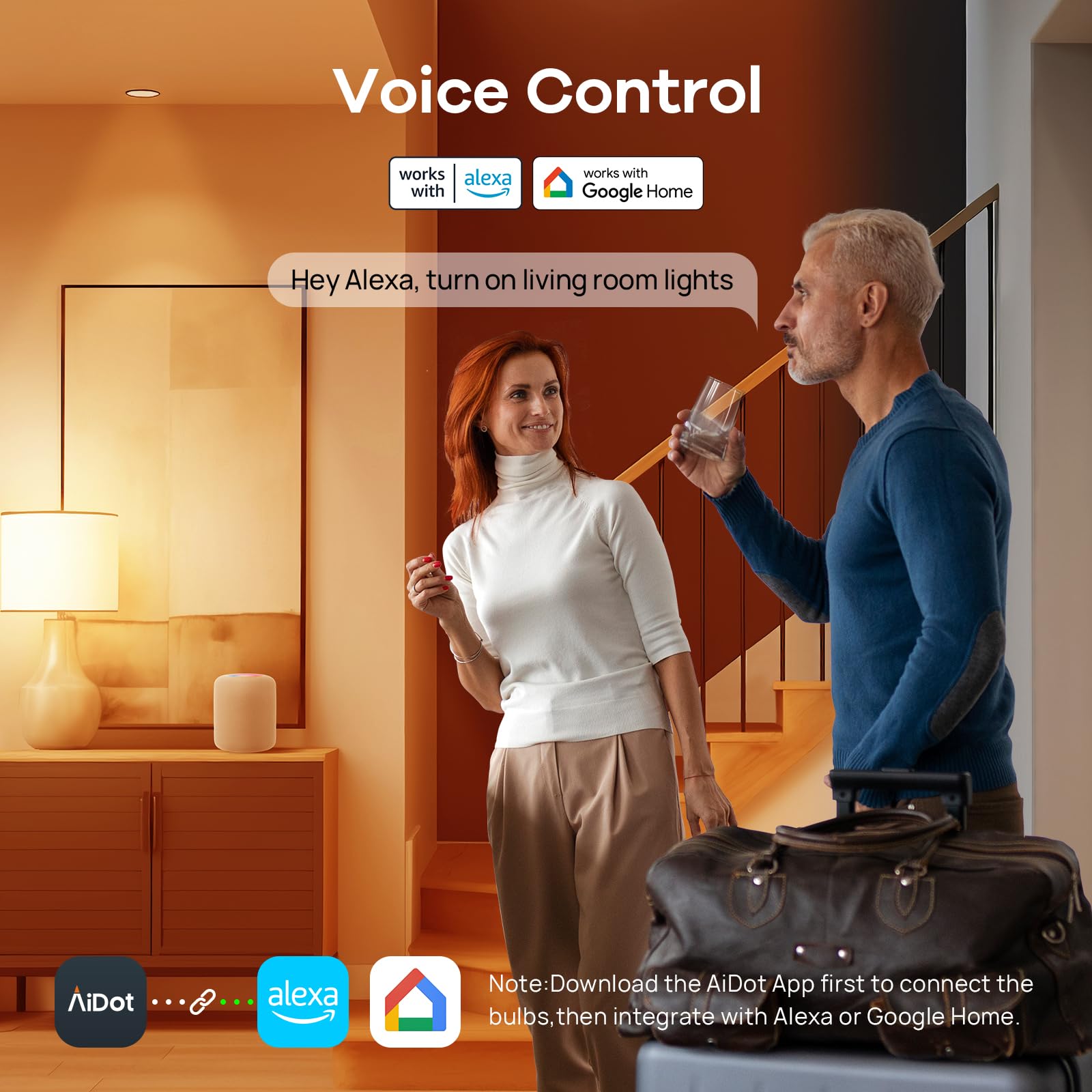 No hub required; connects directly via 2.4 GHz WiFi