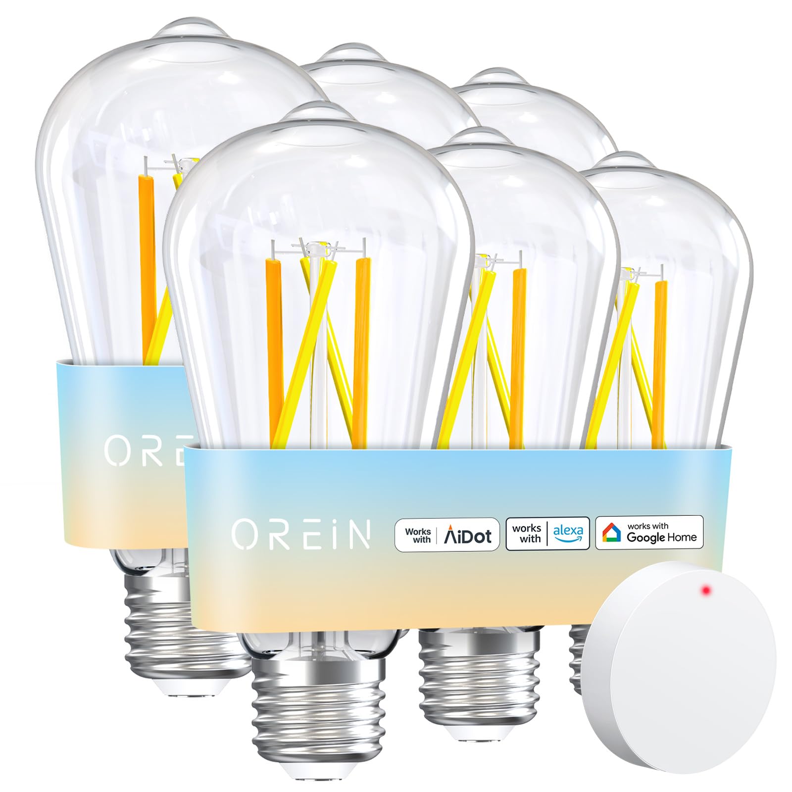 OREiN Smart Edison bulb with WiFi control for app-driven lighting