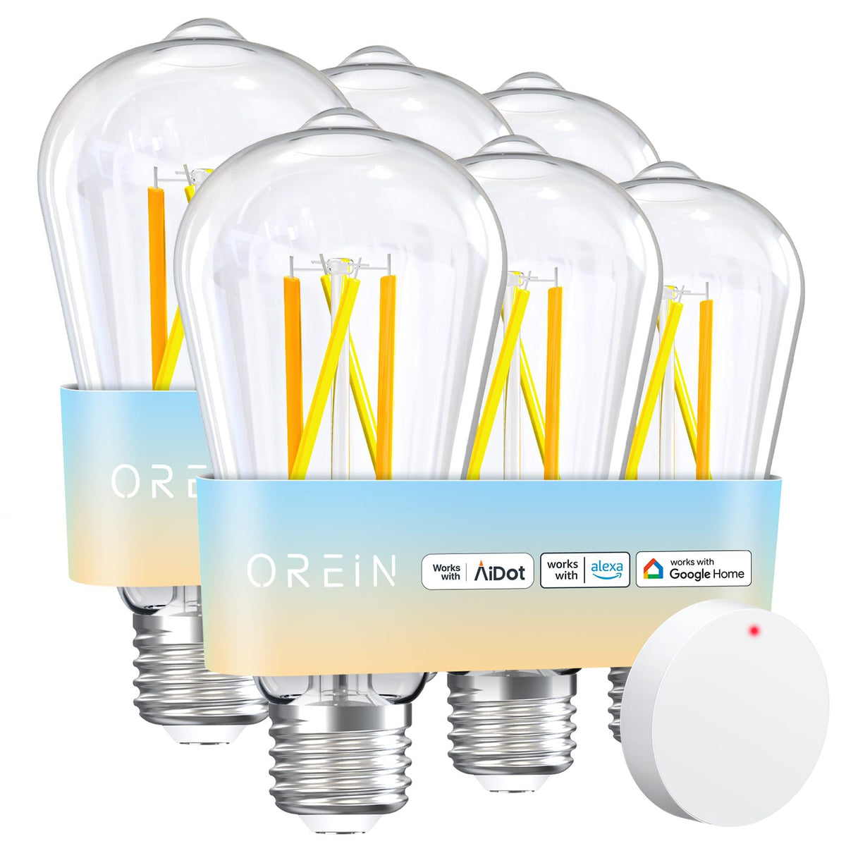 OREiN Smart Edison bulb with WiFi control for app-driven lighting