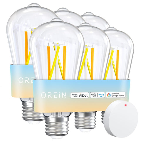 OREiN Smart Edison bulb with WiFi control for app-driven lighting