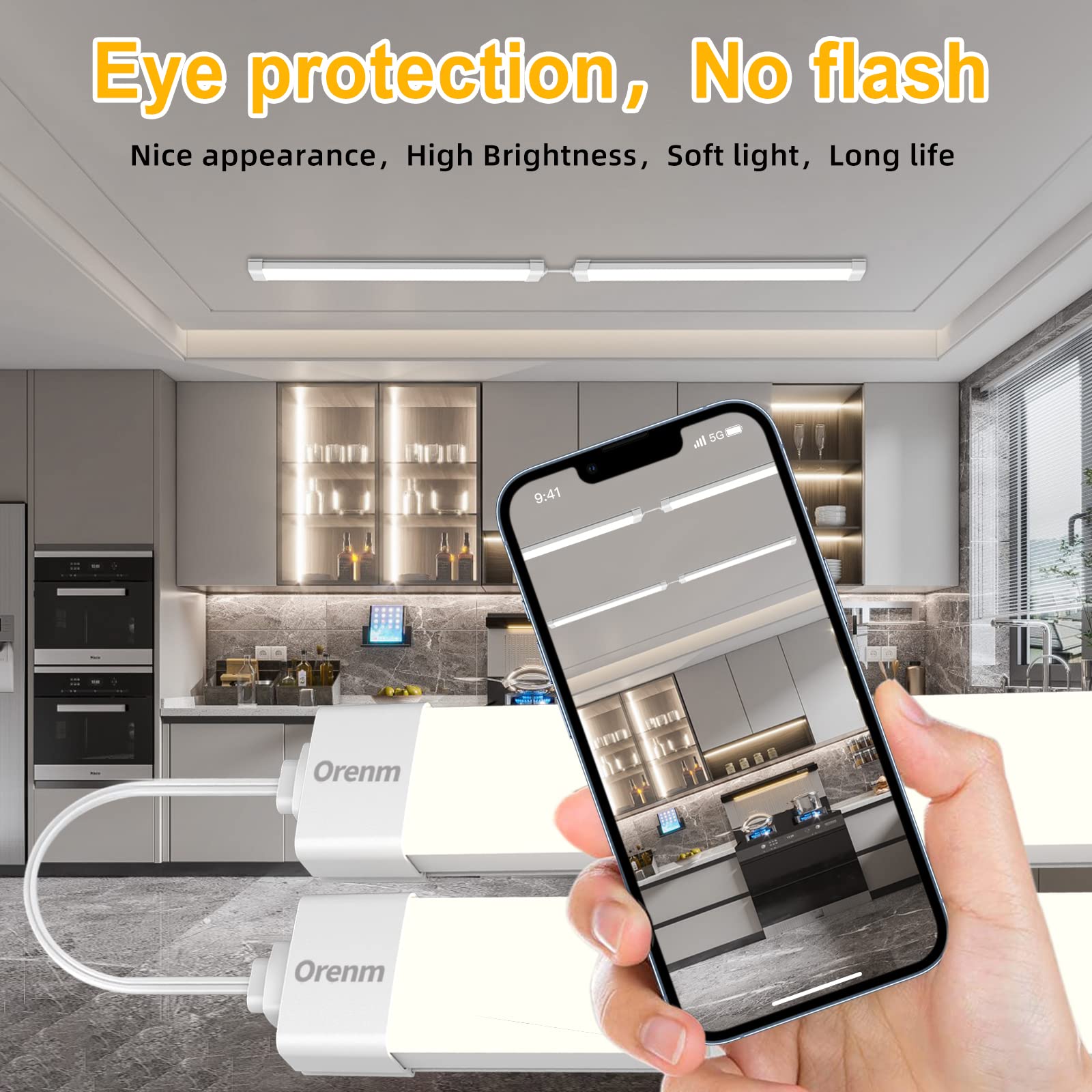 orenm ceiling or wall mounted LED tube light with easy installation