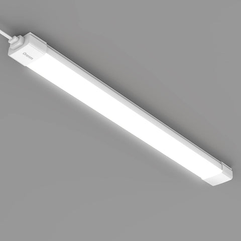 orenm plug-and-play LED tube light 2ft 18W 5000K bright garage lighting