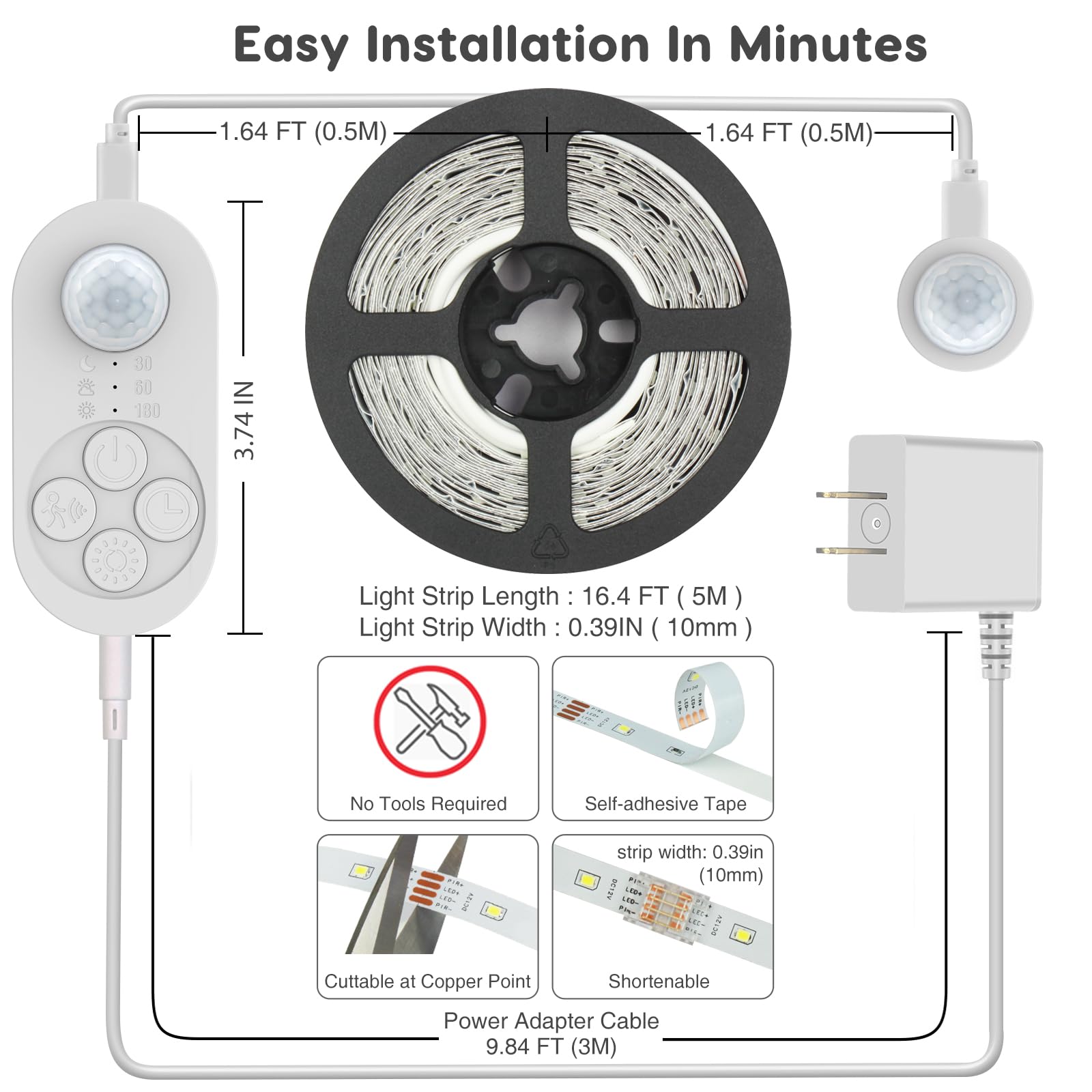 orgaror adhesive backing enables sturdy indoor mounting