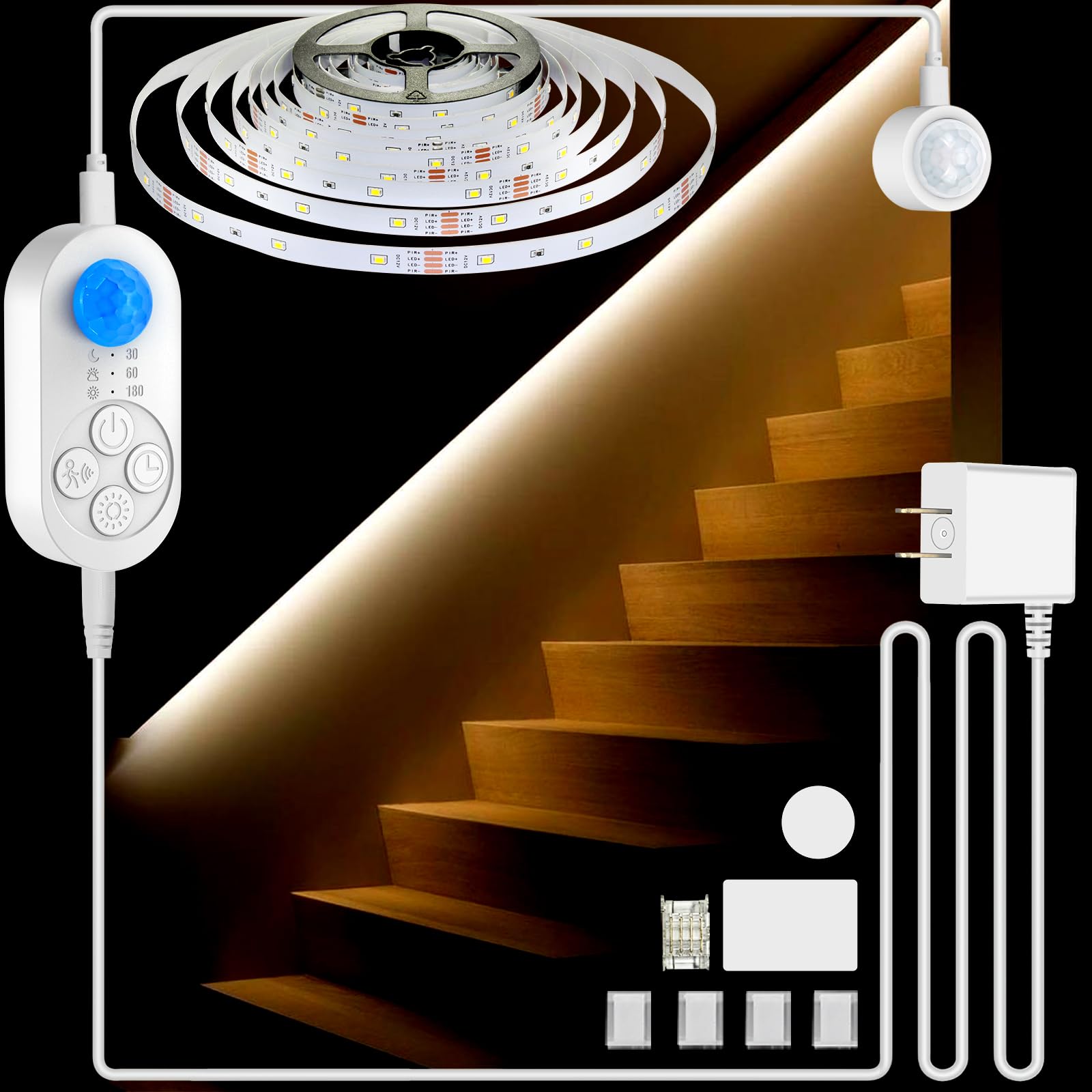 orgaror dual sensor stair lights illuminate stairs for safer night navigation