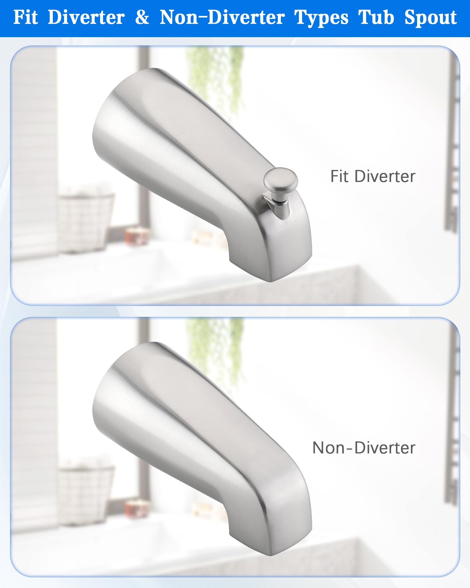 OrgCreator DIY installation visual showing tool-free setup for tub spout
