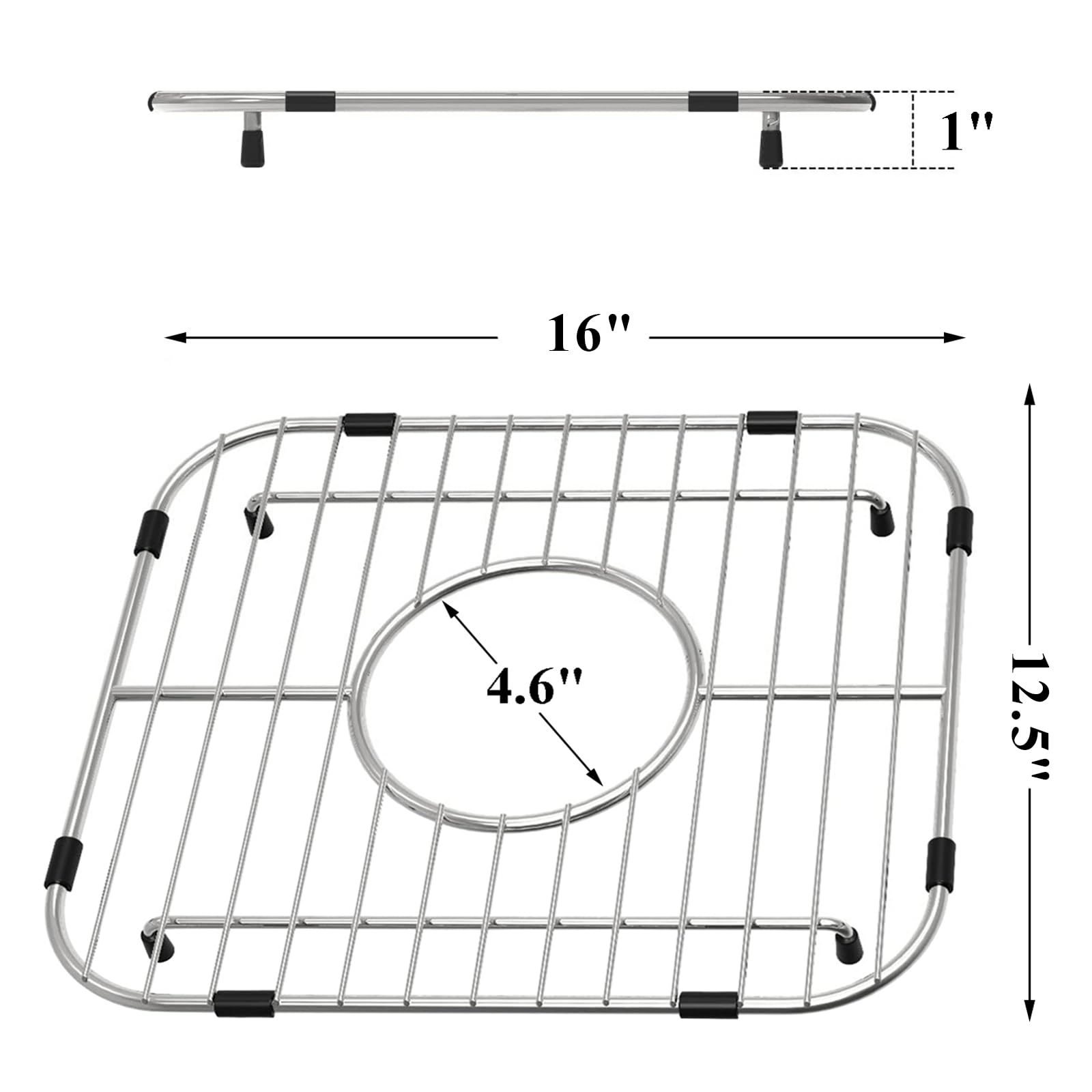 Orgneas sink grid drying dishes in sink for efficient air circulation