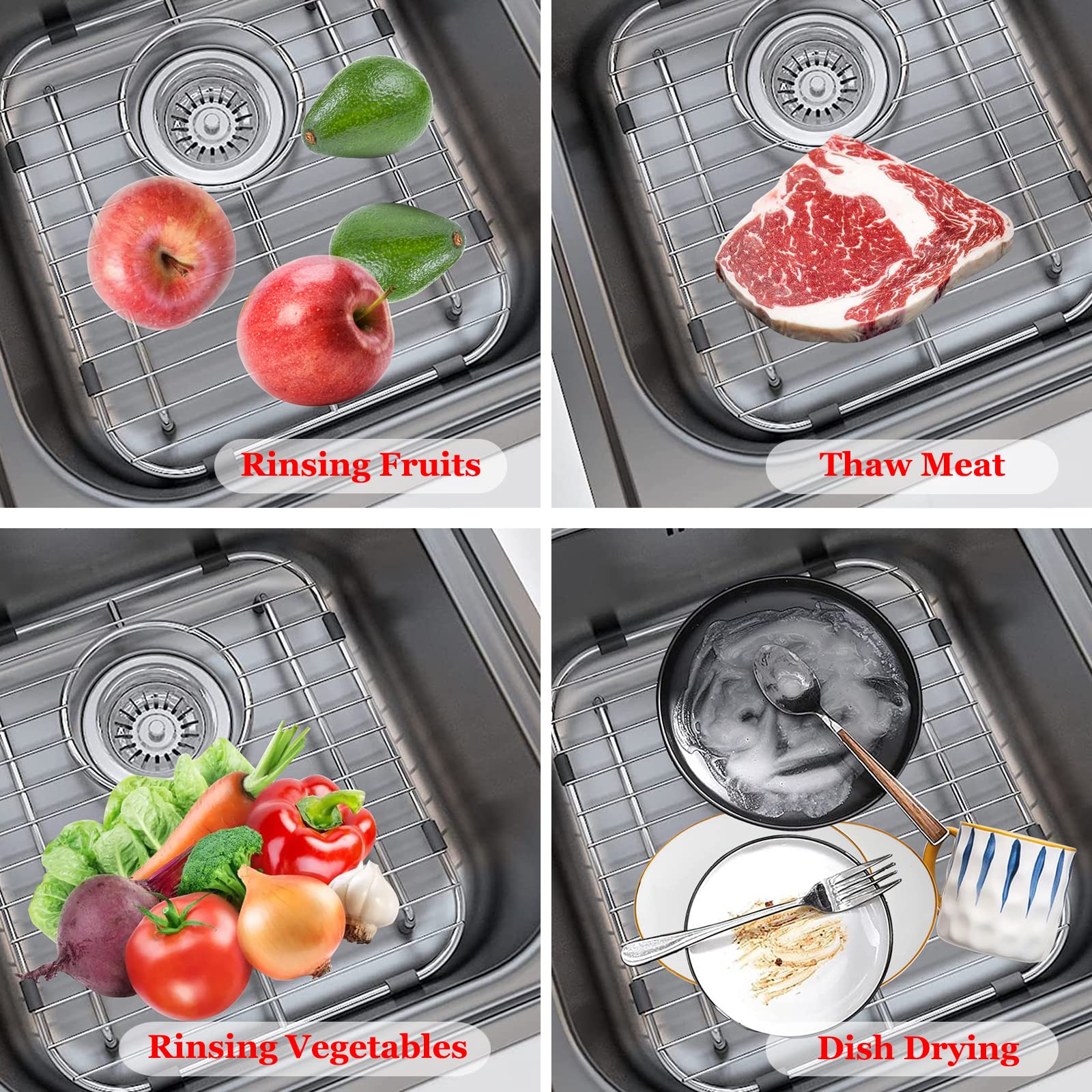 Orgneas sink grid maintenance friendly stainless steel resists rust