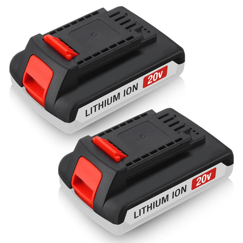 ORHFS upgraded 2-pack 20V battery front view showing quick replacement