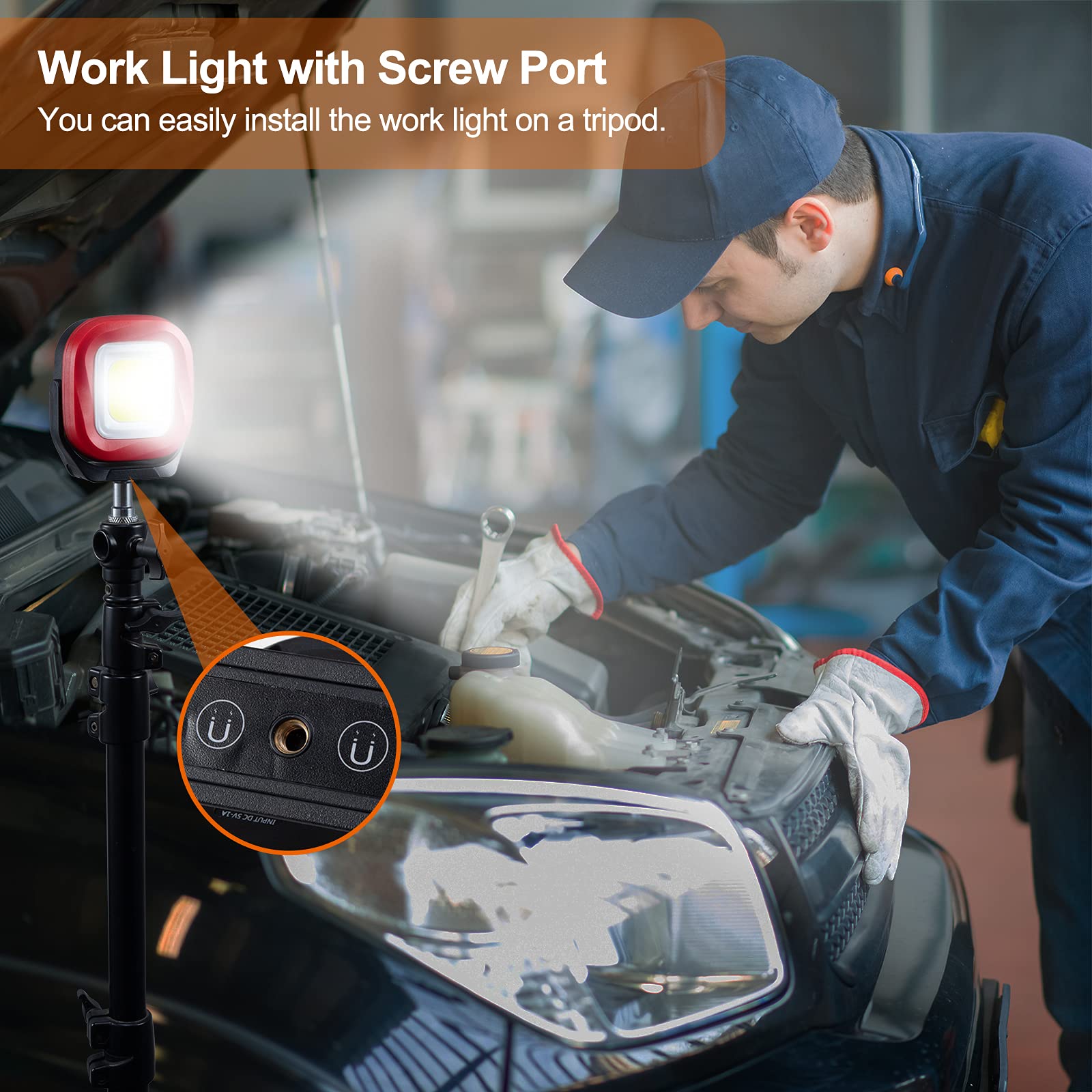 ORHOMELIFE compact-size work light fits pockets and toolboxes
