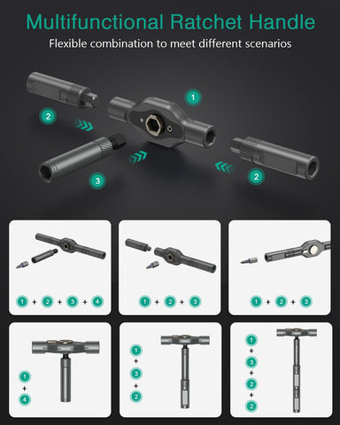 ORIA 40 S2 magnetic bits color-coded for fast selection during repairs.