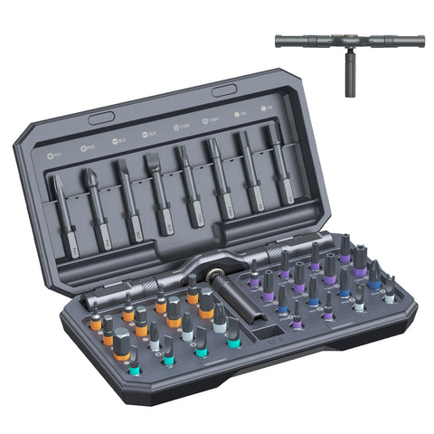 ORIA 42-in-1 magnetic screwdriver set ready for versatile home repairs.
