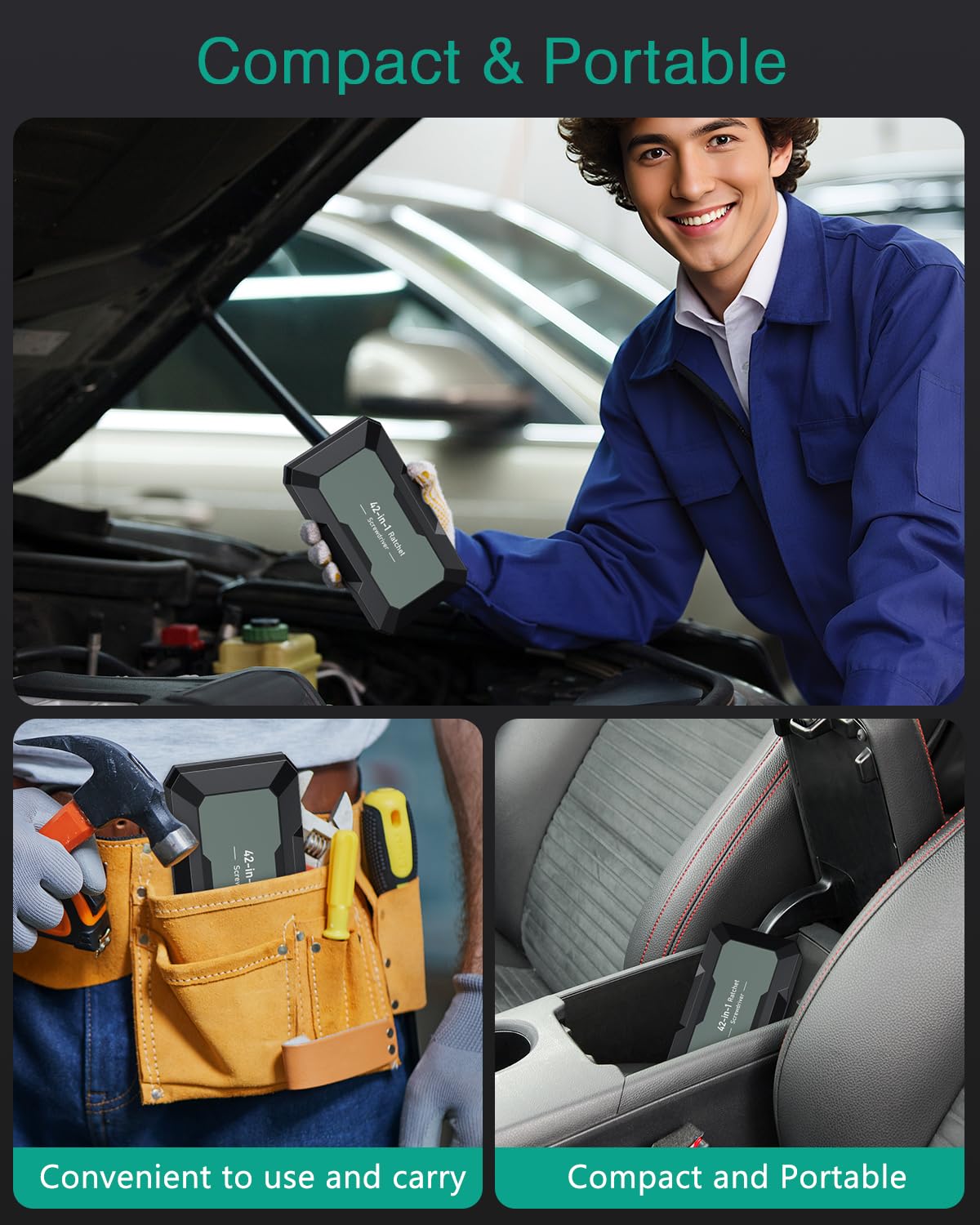ORIA portable DIY tool kit supports repairs anywhere and anytime.