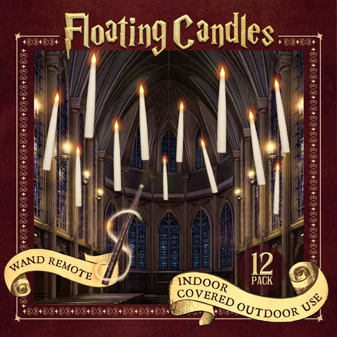 ORIENTAL CHERRY floating candles with wand create magical ambiance for indoor decor.