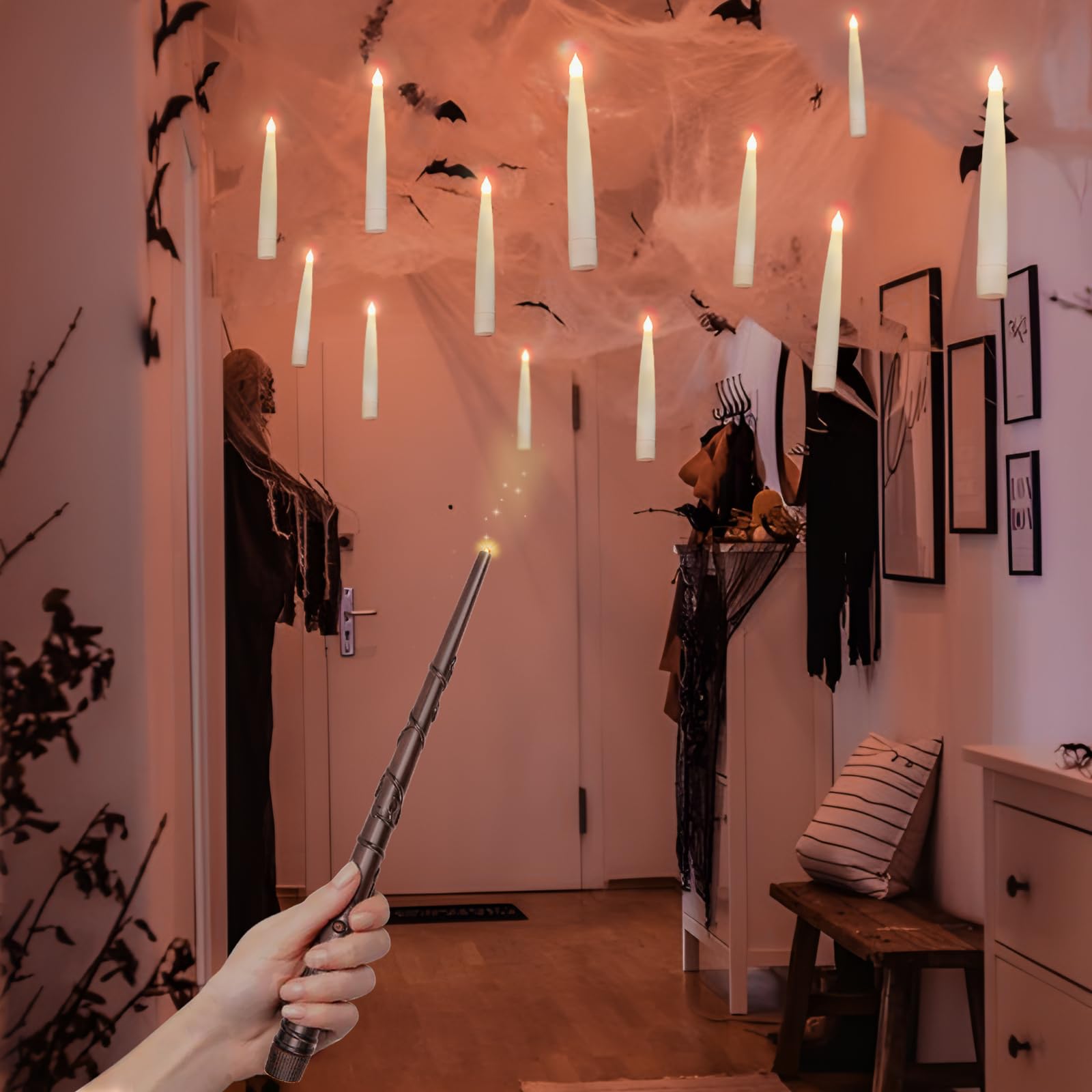ORIENTAL CHERRY wand remote controls candle lighting with a spell-like feel.