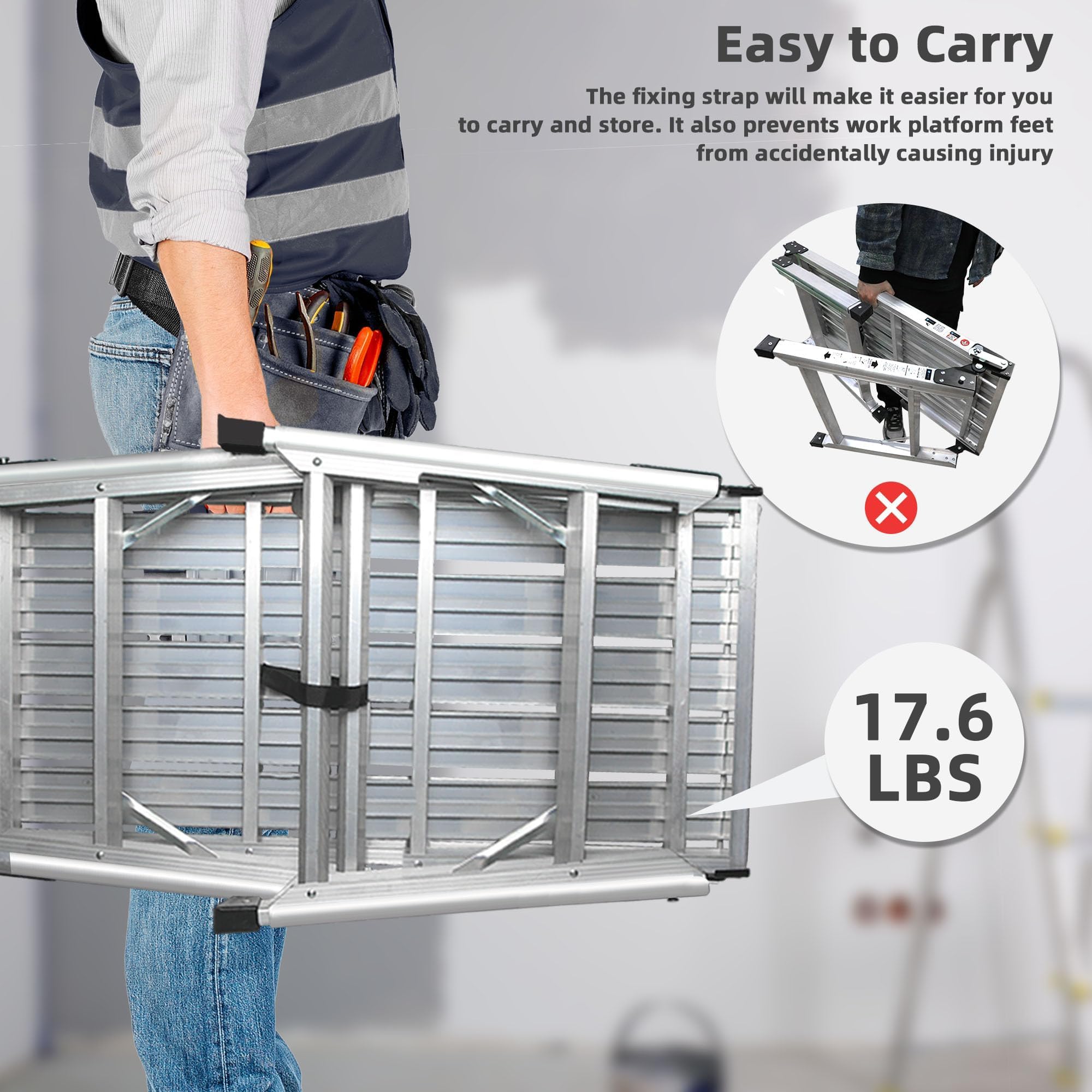 Orientools aircraft-grade aluminum frame offers durability with lighter portability.