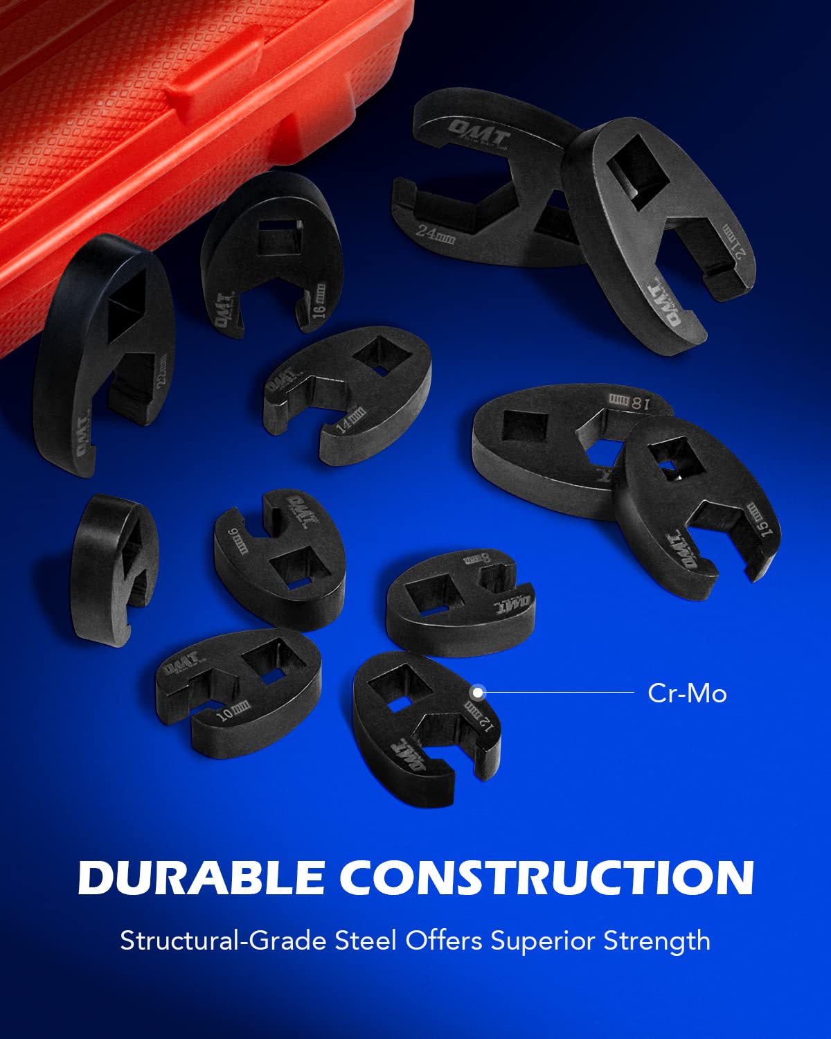 Orion Motor Tech organized set supports brake and exhaust work with ease.