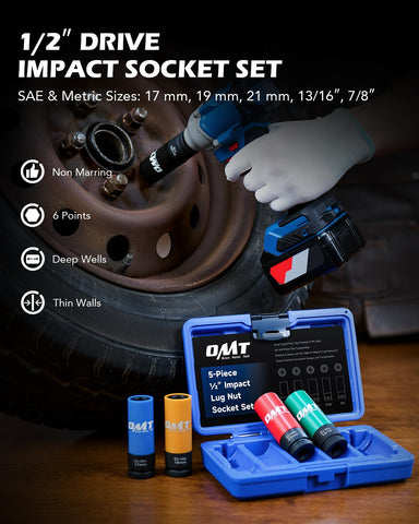 Orion Motor Tech 17 mm lug nut socket for snug access on most cars
