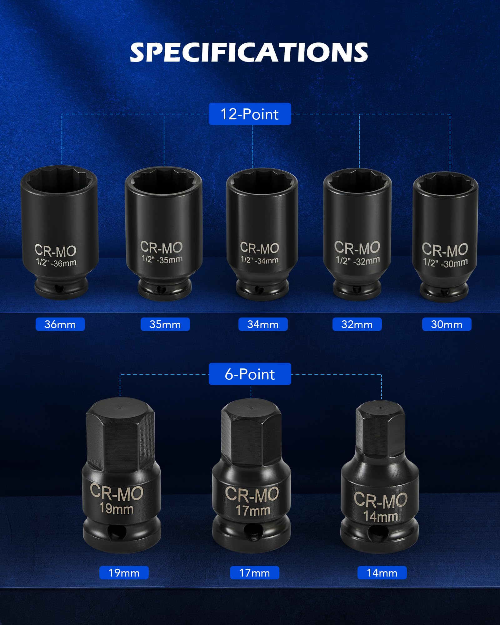 Orion Motor Tech 34mm axle nut socket with deep contact