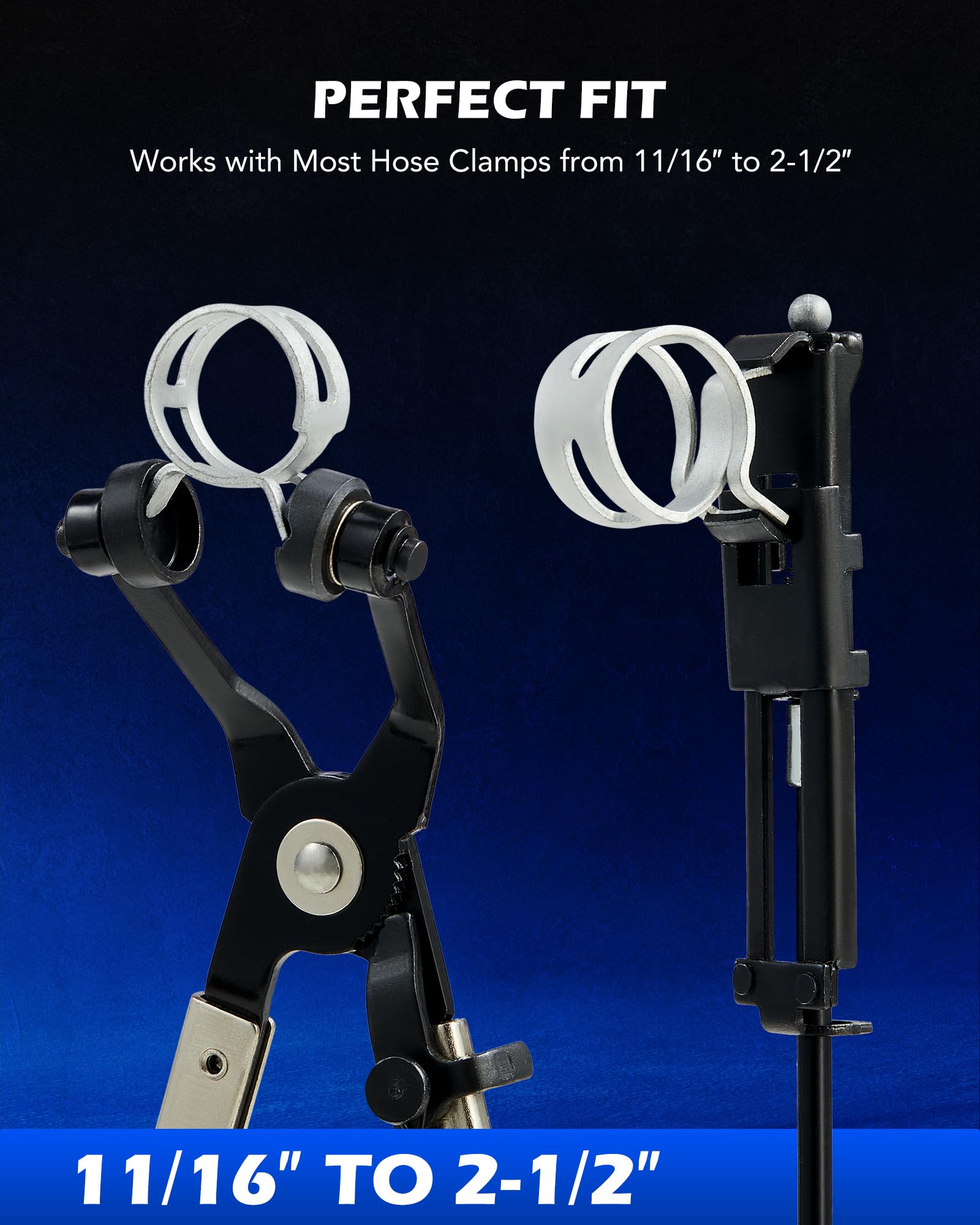 Orion Motor Tech Clic-R collar pliers for ear-type clamps speed removal.