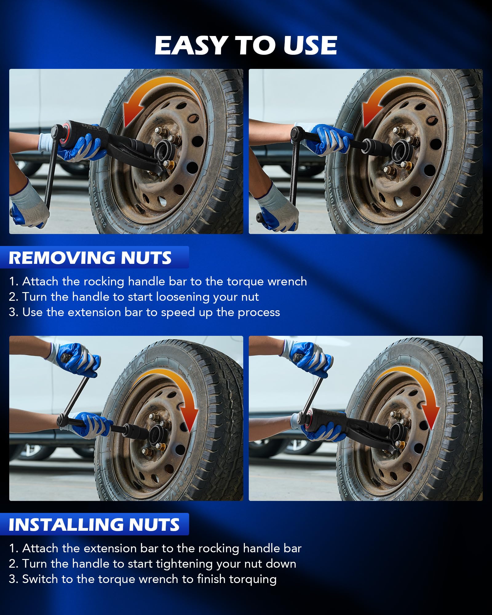 Orion Motor Tech extension bar emphasizes reach for hard-to-turn fasteners.