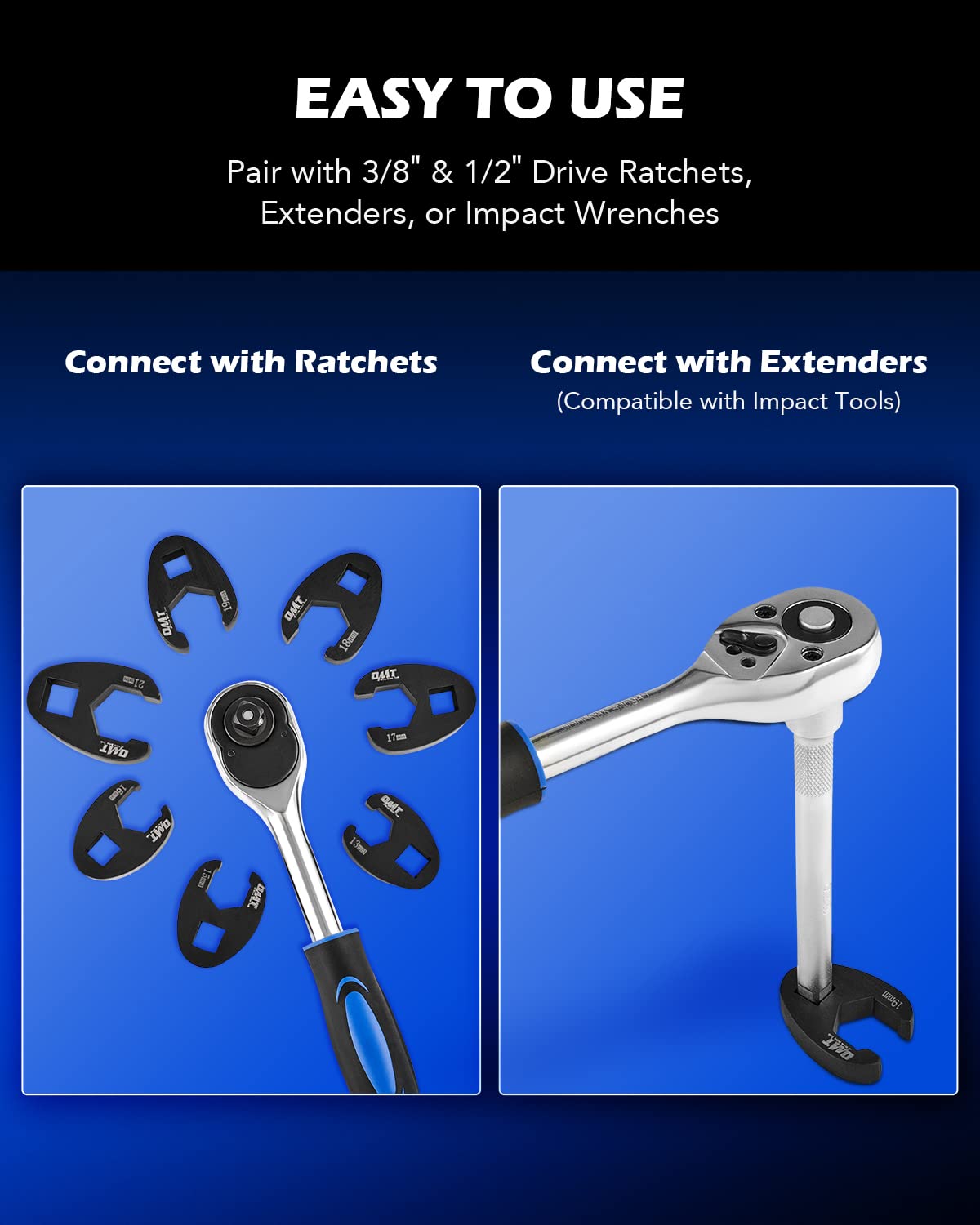 Orion Motor Tech crowfoot wrenches simplify flare nut removal in tight spaces.