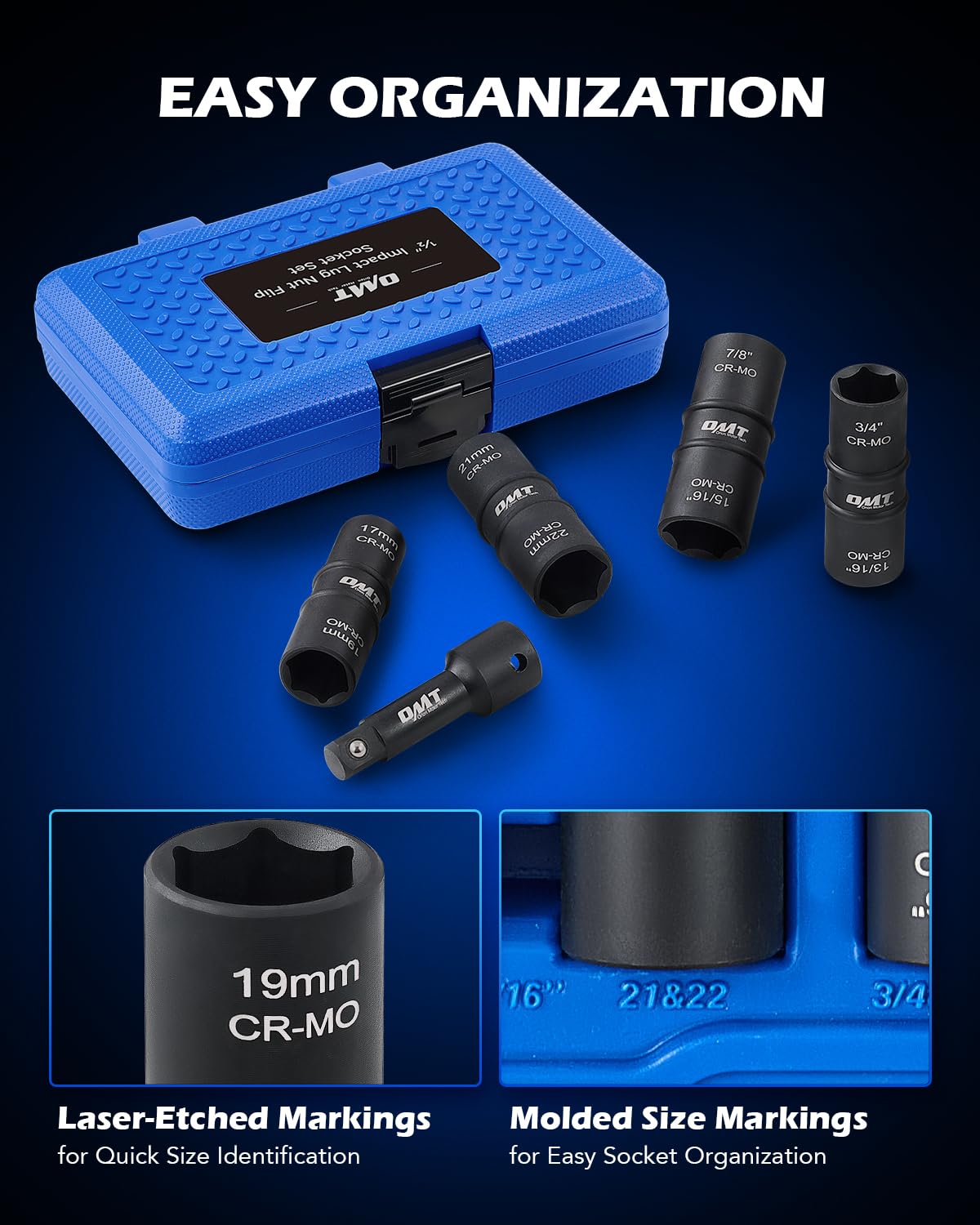 Orion Motor Tech flip sockets stay organized for quick swaps.