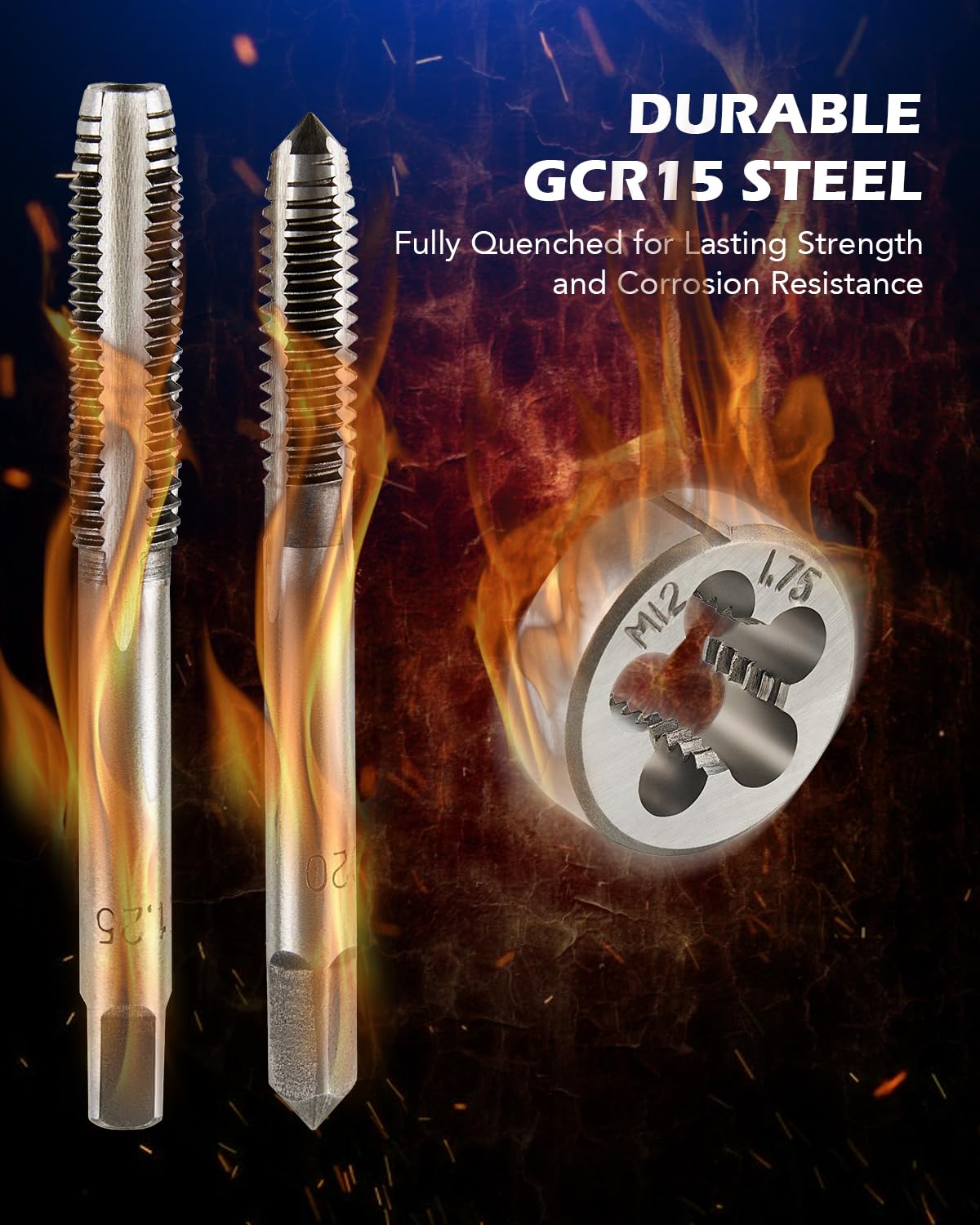 Orion Motor Tech included gloves, wrenches, and drivers for versatile threading tasks.